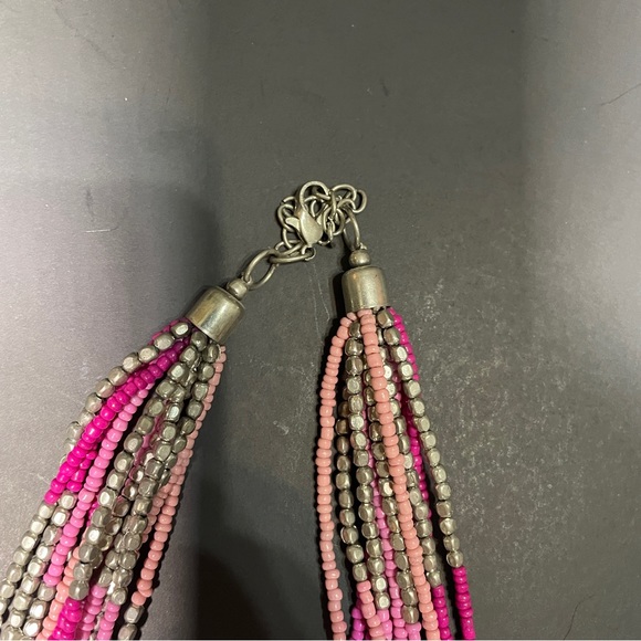 Vintage necklaces lot 2!multi strain beaded statement necklaces & 2 single beads - Picture 11 of 14
